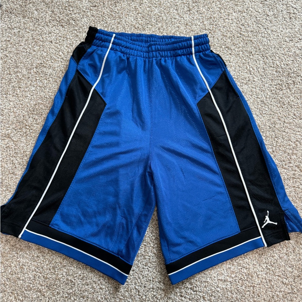 Jordan Blue and Black Large Athletic Shorts